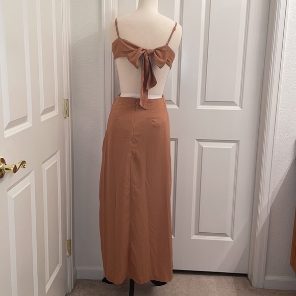HYFVE nude cutout long dress with double slits in women’s size small - Picture 7 of 16